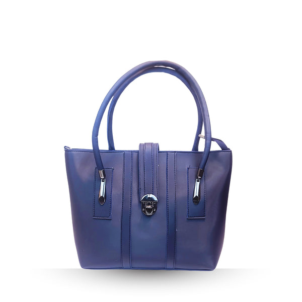 Buckle Tote – Navy Blue